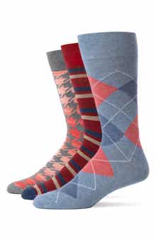 Lorenzo Uomo Assorted 3-Pack Crew Socks