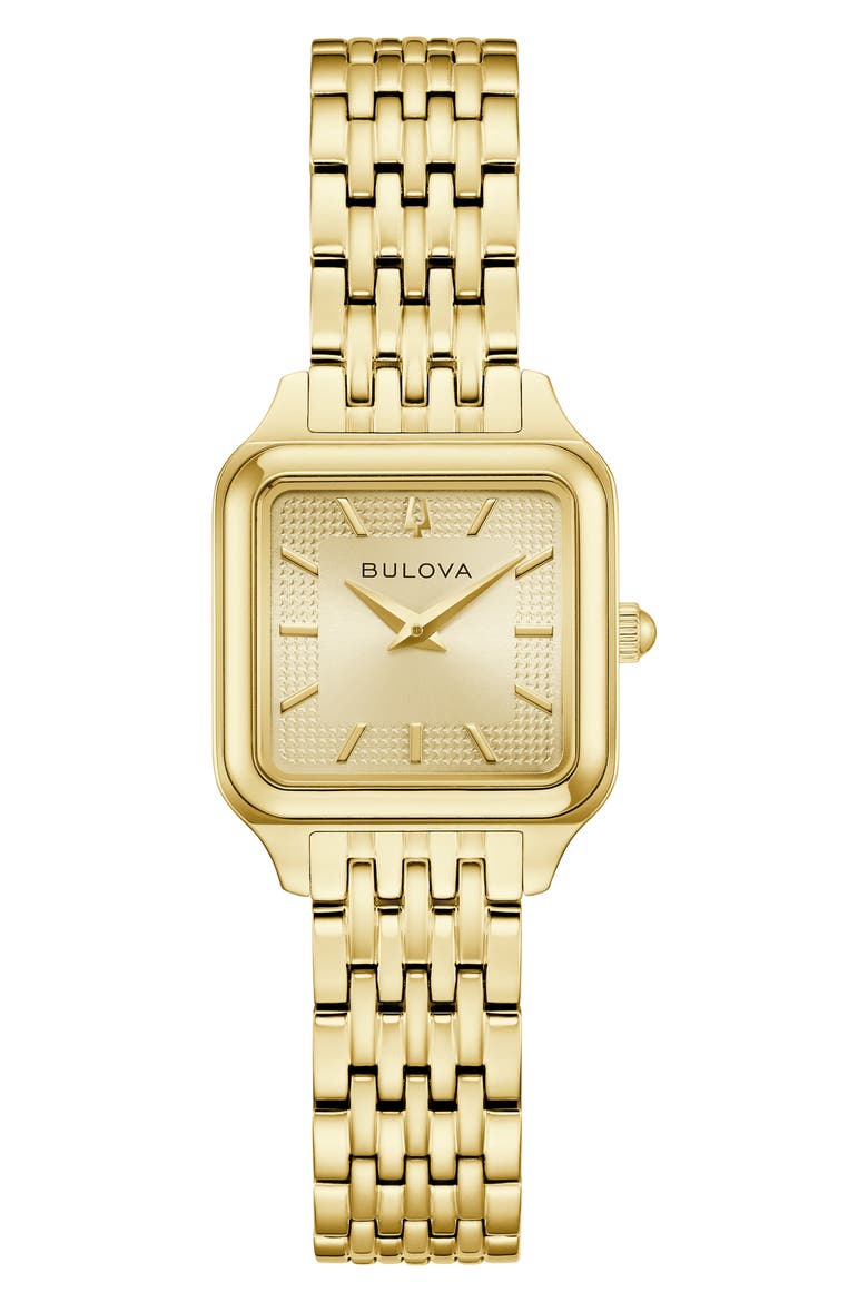 Classic Sutton Square Bracelet Watch, 23mm, Main, color, GOLD-TONE