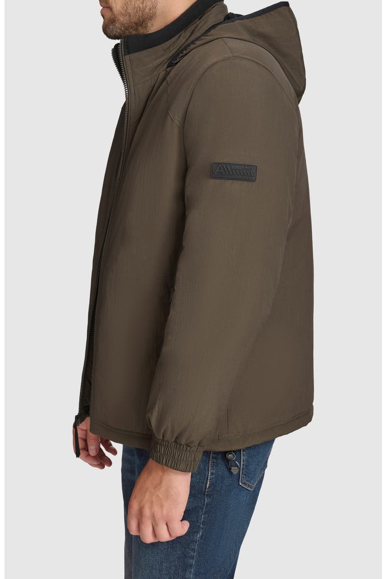 Gatton Hooded Nylon Jacket, Alternate, color, OLIVE