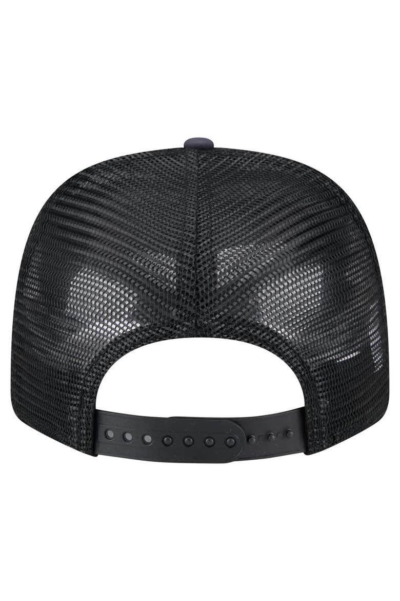 Men's New Era Black Los Angeles Angels Adventure Drinks Pattern 9SEVENTY Stretch-Snap Hat, Alternate, color, Navy