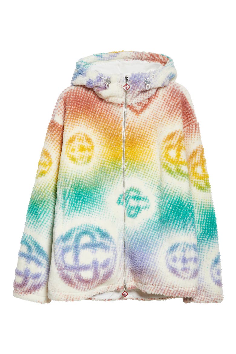 Halftone Monogram Fleece Jacket, Alternate, color, HALFTONE MONOGRAM