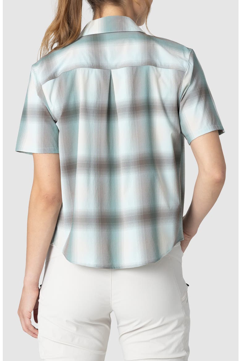 Astroman Short Sleeve Sun Shirt, Alternate, color, TIDAL PLAID