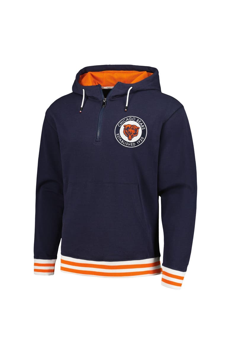 Tommy Hilfiger Men's Tommy Hilfiger Navy Chicago Bears Aaron Quarter-Zip Hoodie, Alternate, color, Navy