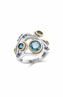 EFFY Bezel Set Blue Topaz Cluster Ring