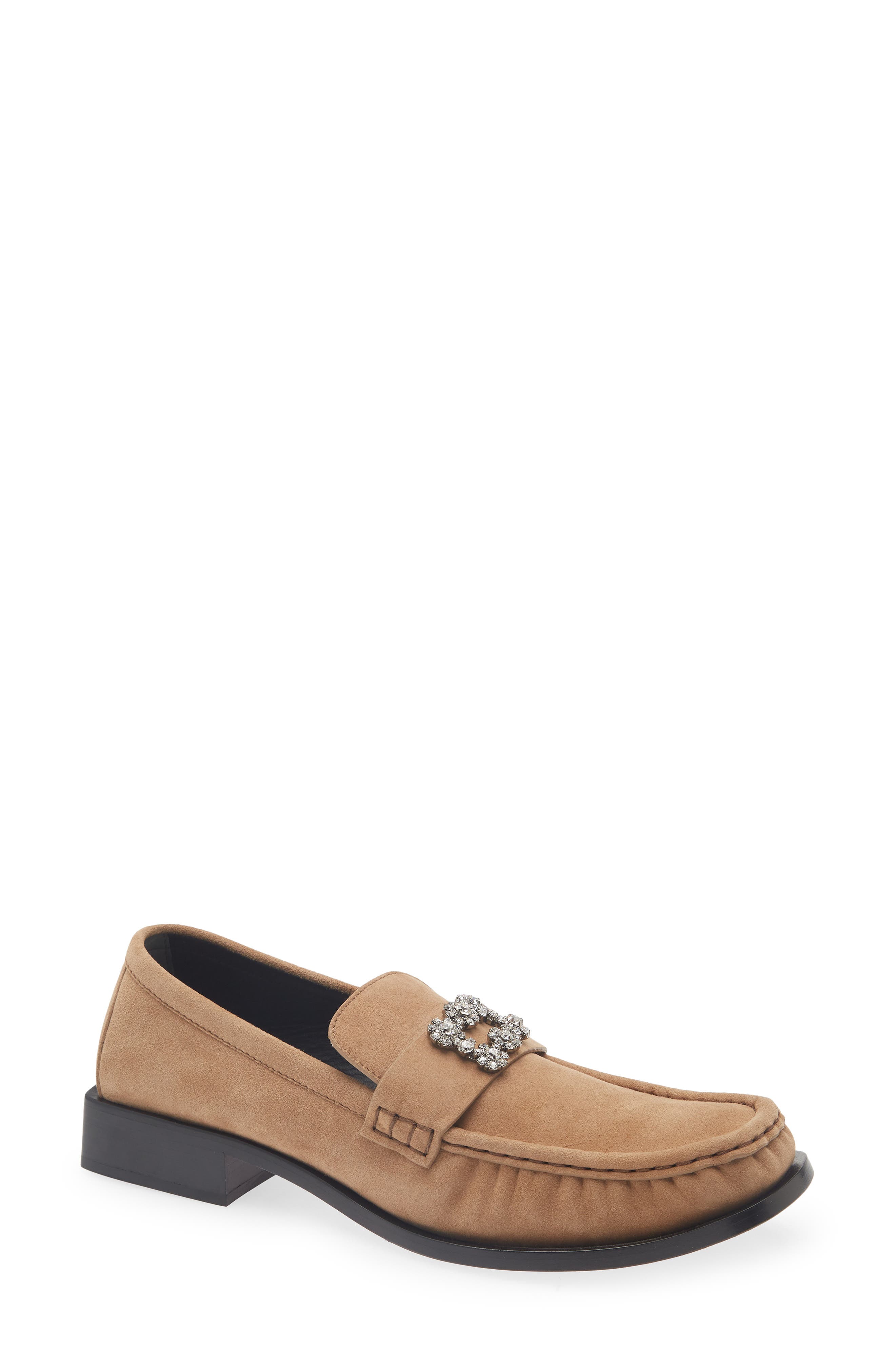 Viv Moc Strass Loafer, Main, color, TABACCO CHIARO