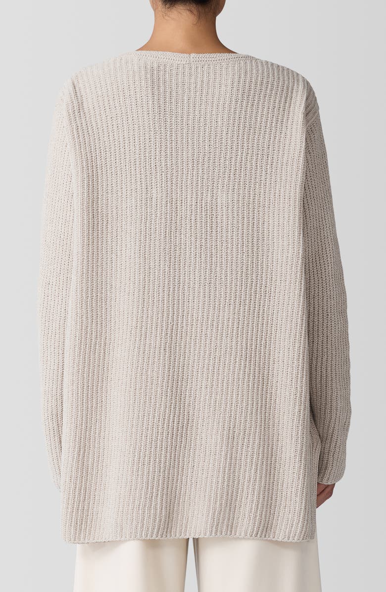 Eileen Fisher V-Neck Organic Cotton Chenille Sweater, Alternate, color, 