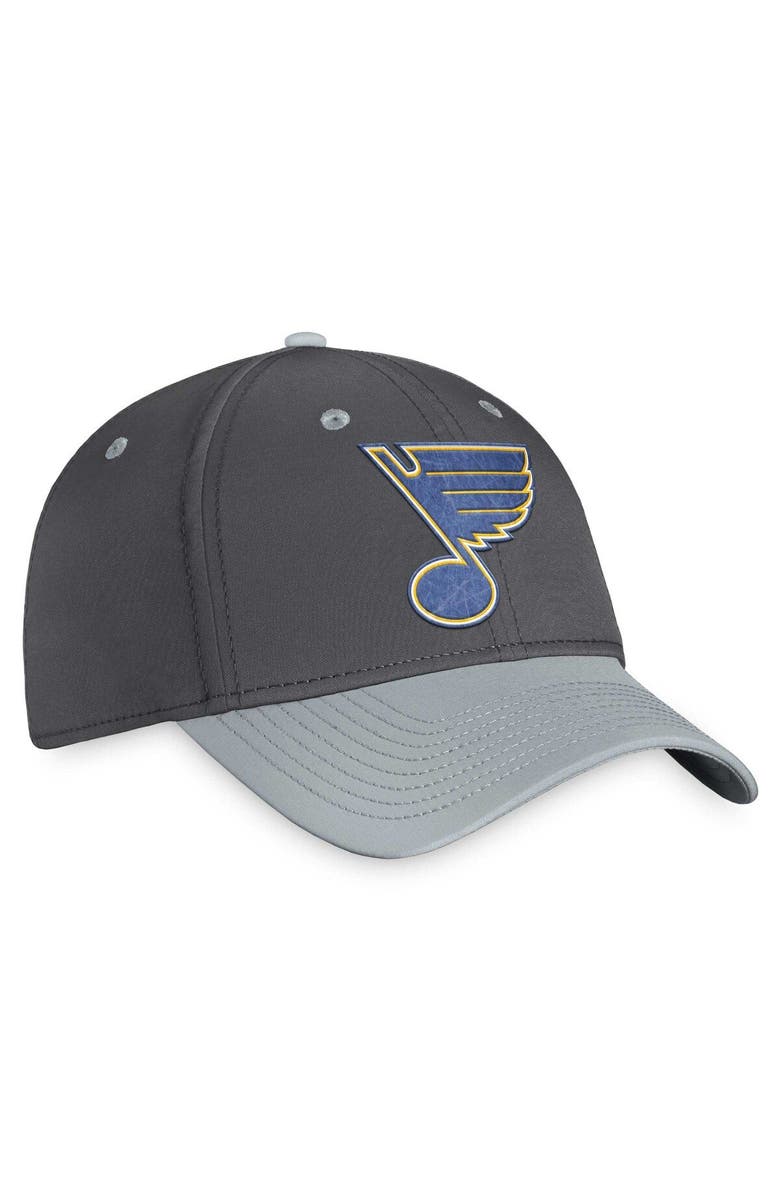 FANATICS Men's Fanatics Branded Charcoal/Gray St. Louis Blues Authentic Pro Home Ice Flex Hat, Alternate, color, 