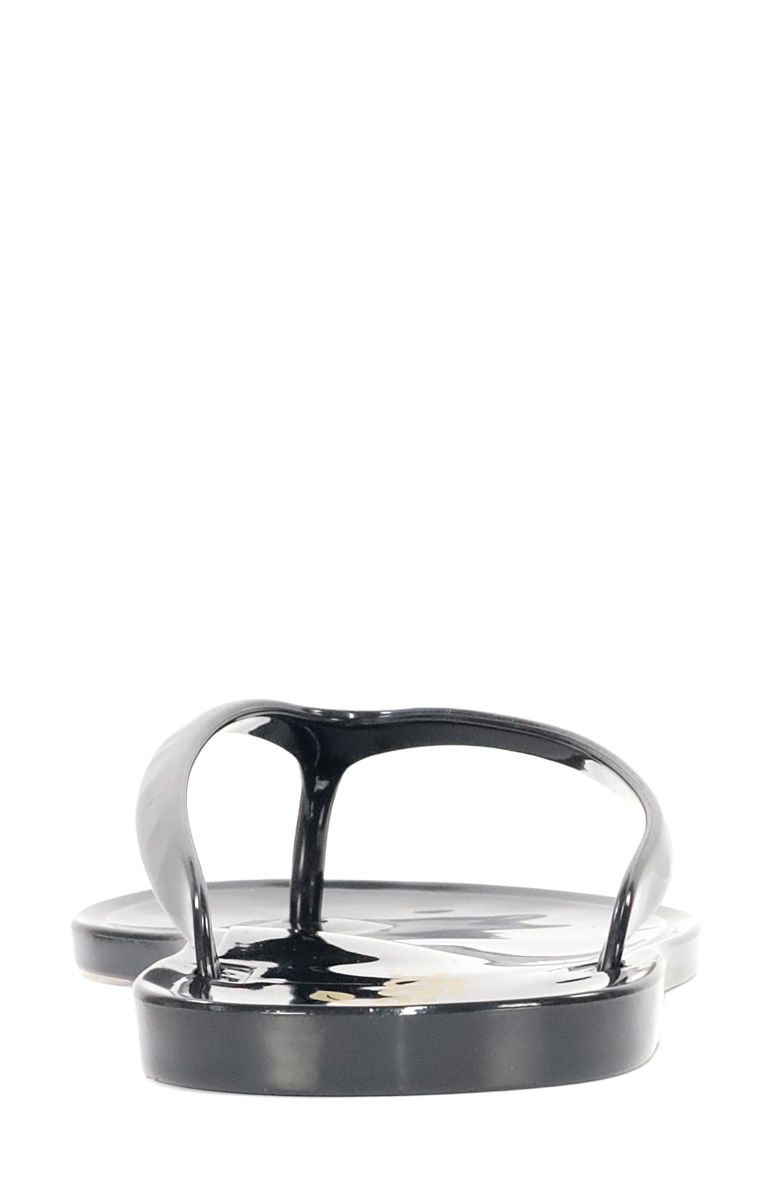 Avery Jelly Flip Flop Sandal, Alternate, color, BLACK PVC SOLID