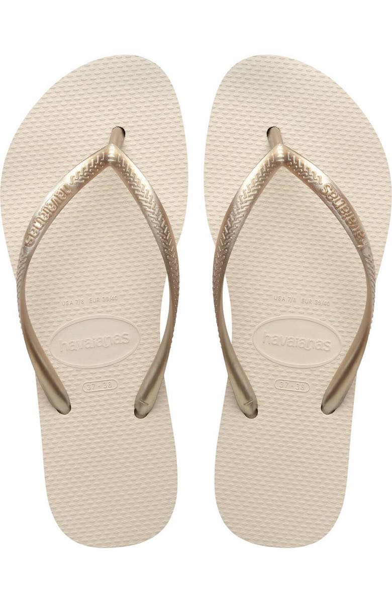 Havaianas Slim Flatform Flip Flop, Alternate, color, Beige