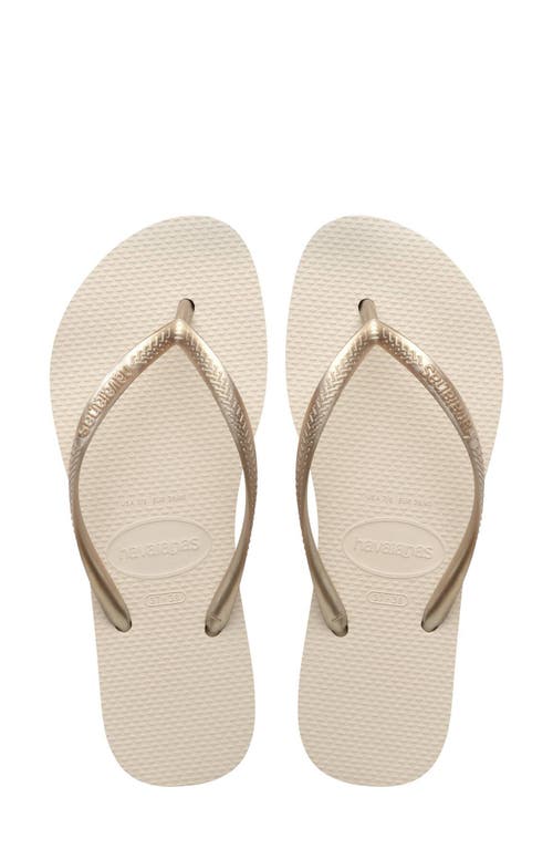 Havaianas Slim Flatform Flip Flop In Beige