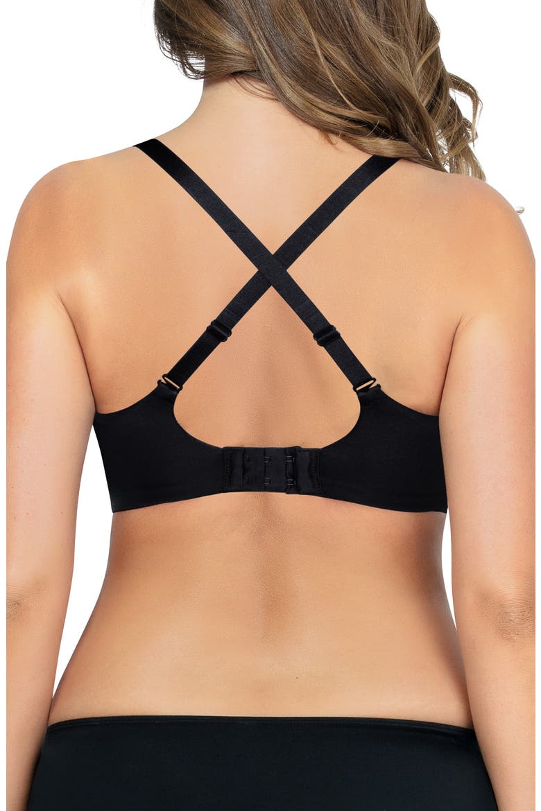 Emma Full-Figure Convertible Plunge Bra, Alternate, color, BLACK