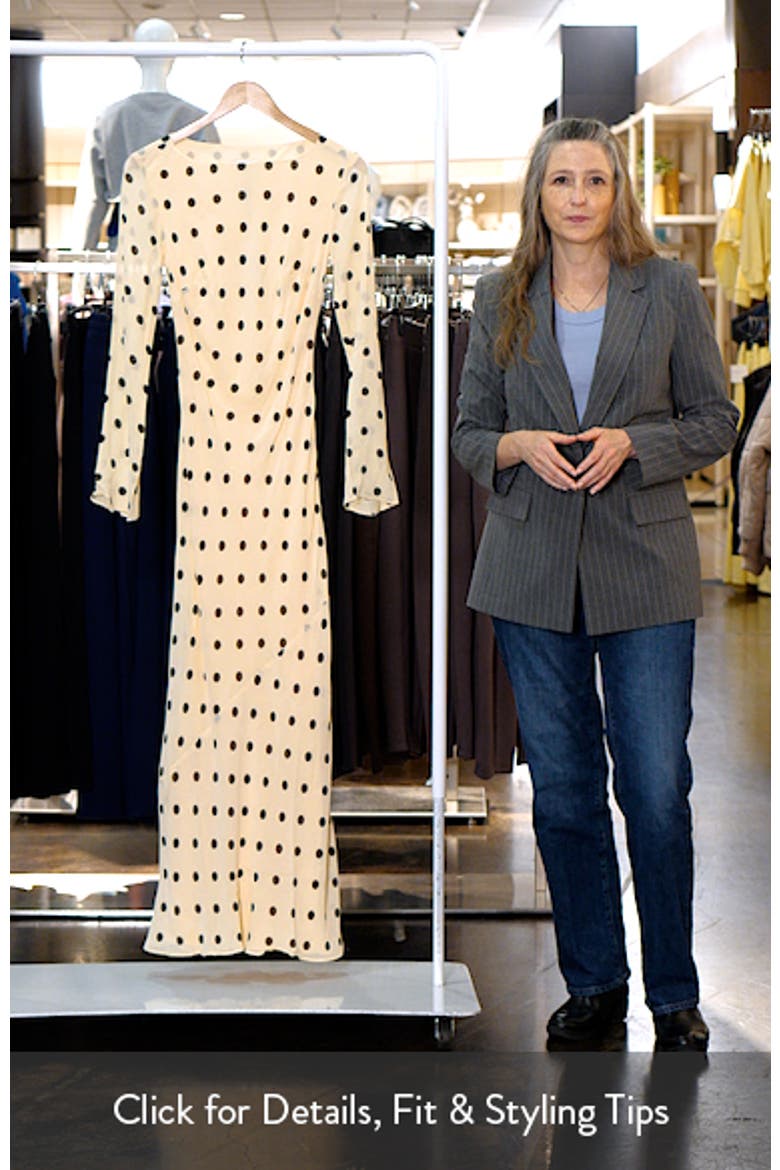 Esra Polka Dot Long Sleeve Maxi Dress video