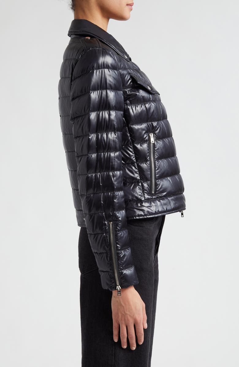 Herno Ultralight Down Moto Jacket, Alternate, color, Black