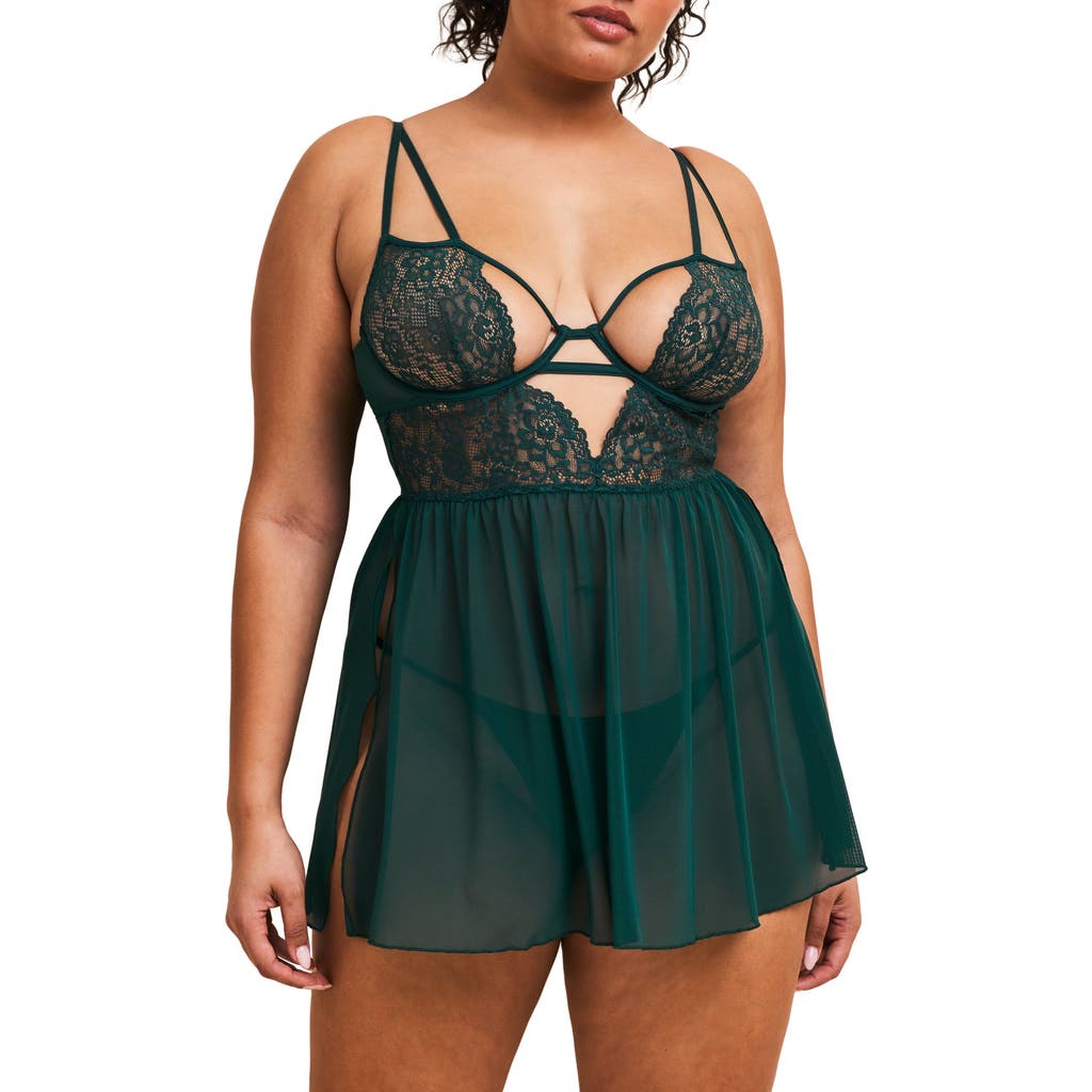 ADORE ME ADORE ME RAE UNLINED BABYDOLL & G-STRING SET LINGERIE