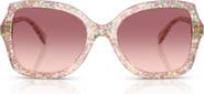 COACH 56mm Gradient Butterfly Sunglasses
