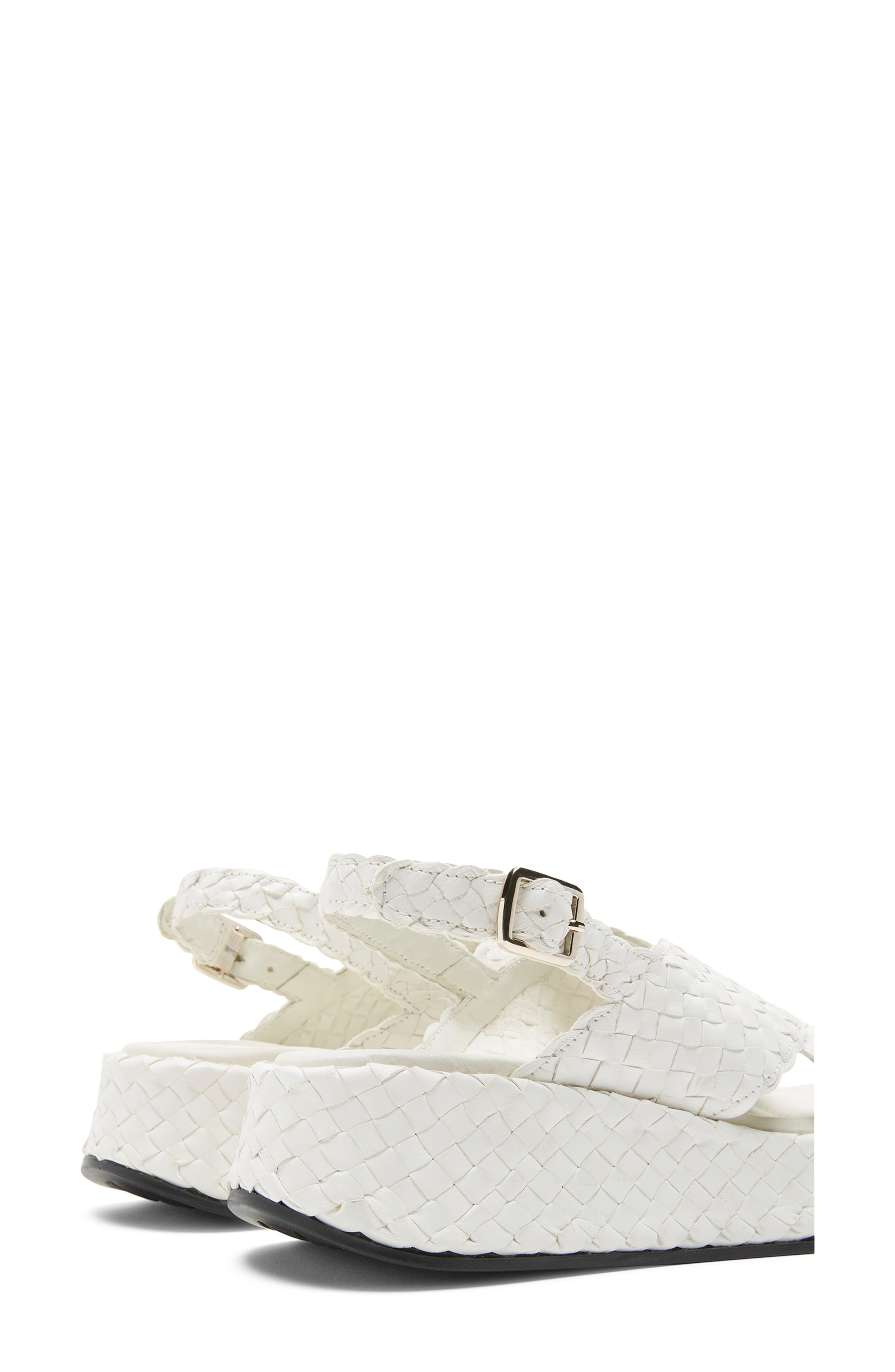 La Canadienne Pacifik Waterproof Slingback Platform Wedge Sandal, Alternate, color, Milk Leather