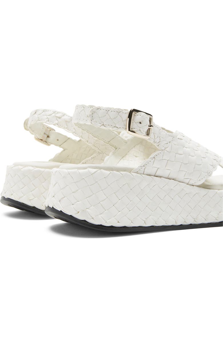 La Canadienne Pacifik Waterproof Slingback Platform Wedge Sandal, Alternate, color, Milk Leather