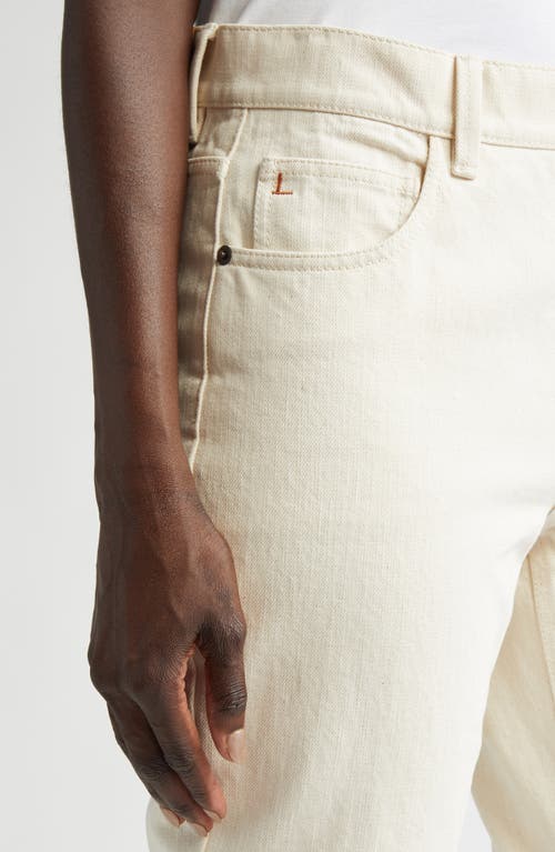 Lafayette 148 L148 Denim Reeve Straight Jean In Washed Ecru