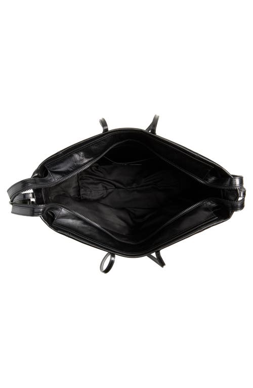 Balmain Track Shiny Leather Tote