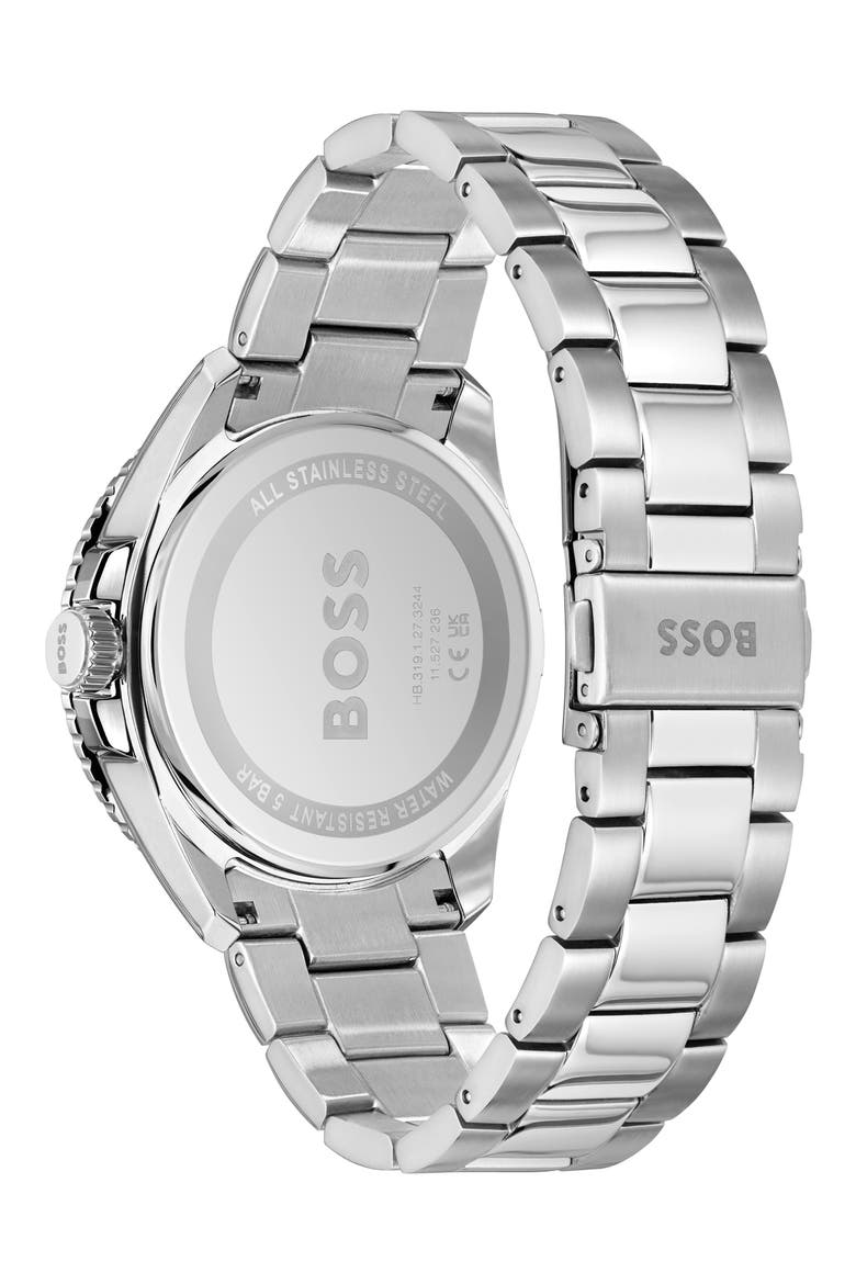 Runner Bracelet Watch, 44mm, Alternate, color, SILVER/ GREEN
