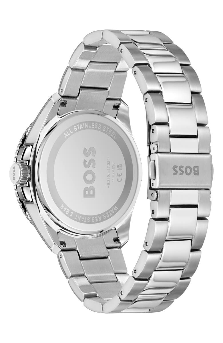 BOSS Runner Bracelet Watch, 44mm, Alternate, color, Silver/ Green