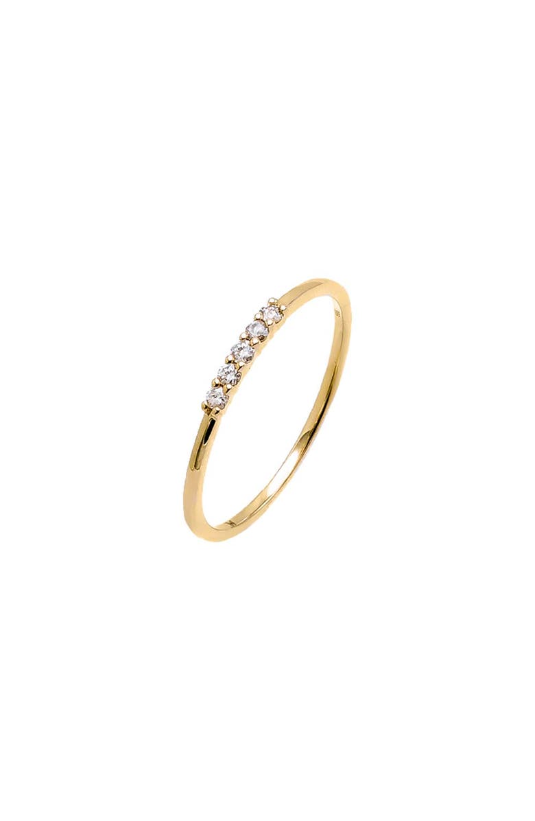 BY ADINA EDEN Diamond Pave Accented Dainty Ring 14K, Main, color, 14K Gold