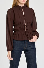 WAYF Elodie Gathered Top