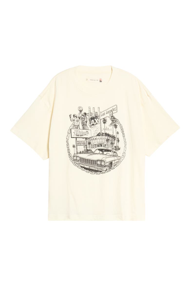 LA Chain City Cotton Graphic T-Shirt, Main, color, BONE