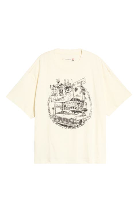 LA Chain City Cotton Graphic T-Shirt