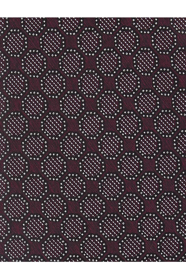 Big & Tall Sorrel Geometric Tie, Alternate, color, BURGUNDY
