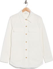 Vince Washed Cotton Blend Shirt Jacket