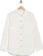 Vince Washed Cotton Blend Shirt Jacket
