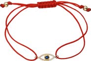 Zoe Lev Diamond & Sapphie Evil Eye Friendship Bracelet