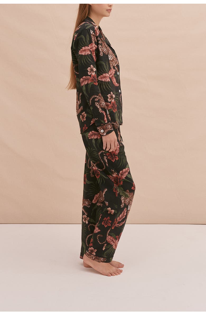 Desmond & Dempsey Long Pajama Set, Alternate, color, Soleia Navy