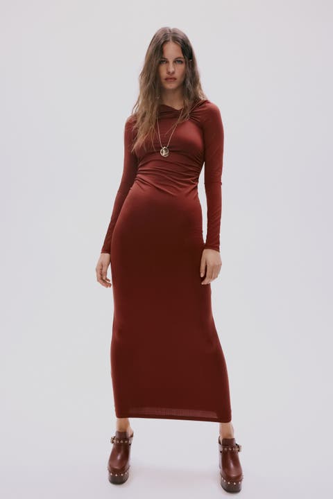 Draped Jersey Dress