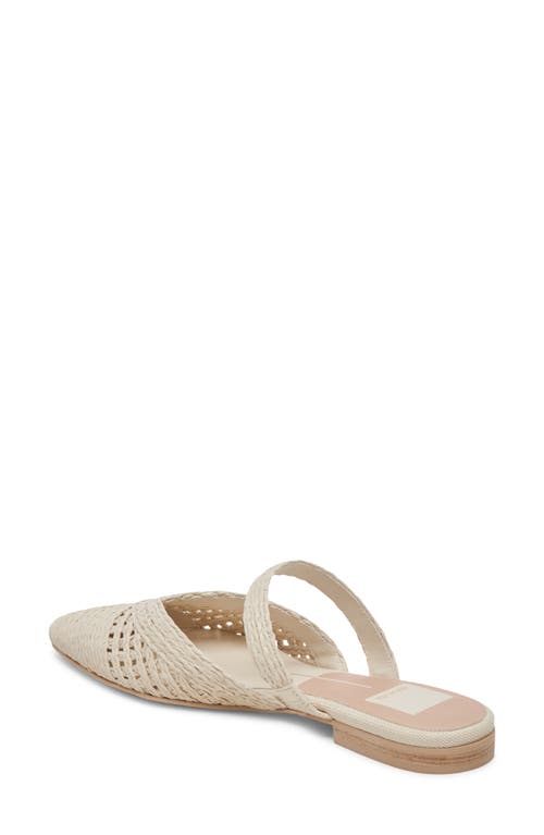 Dolce Vita Kaline Raffia Pointed Toe Mule In Ivory Raffia