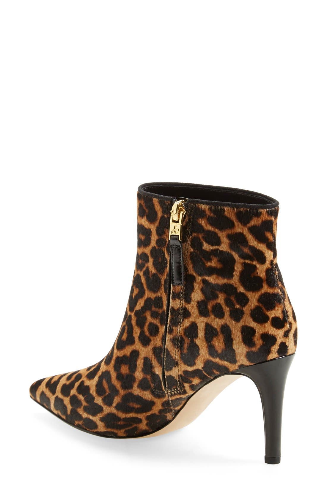 'Karen' Pointy Toe Bootie, Alternate, color, LEOPARD CALF HAIR