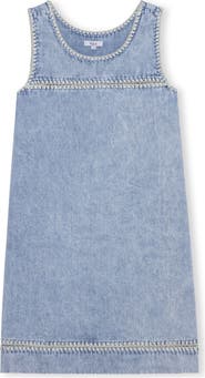 Rails Lindsey Whipstitch Detail Denim Shift Minidress
