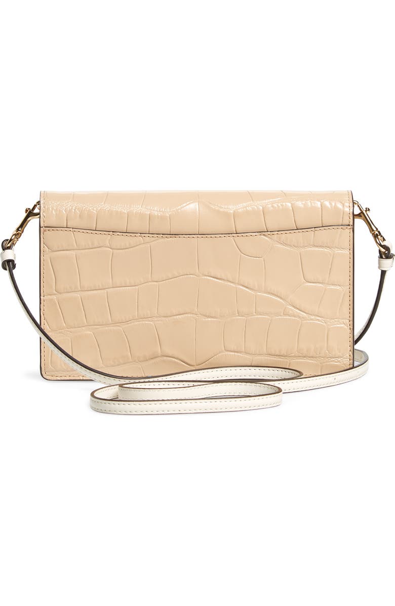 COACH Hayden Croc Embossed Leather Convertible Crossbody Bag, Alternate, color,