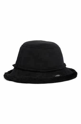 UGG® Sheepskin Genuine Shearling Trimmed Bucket Hat