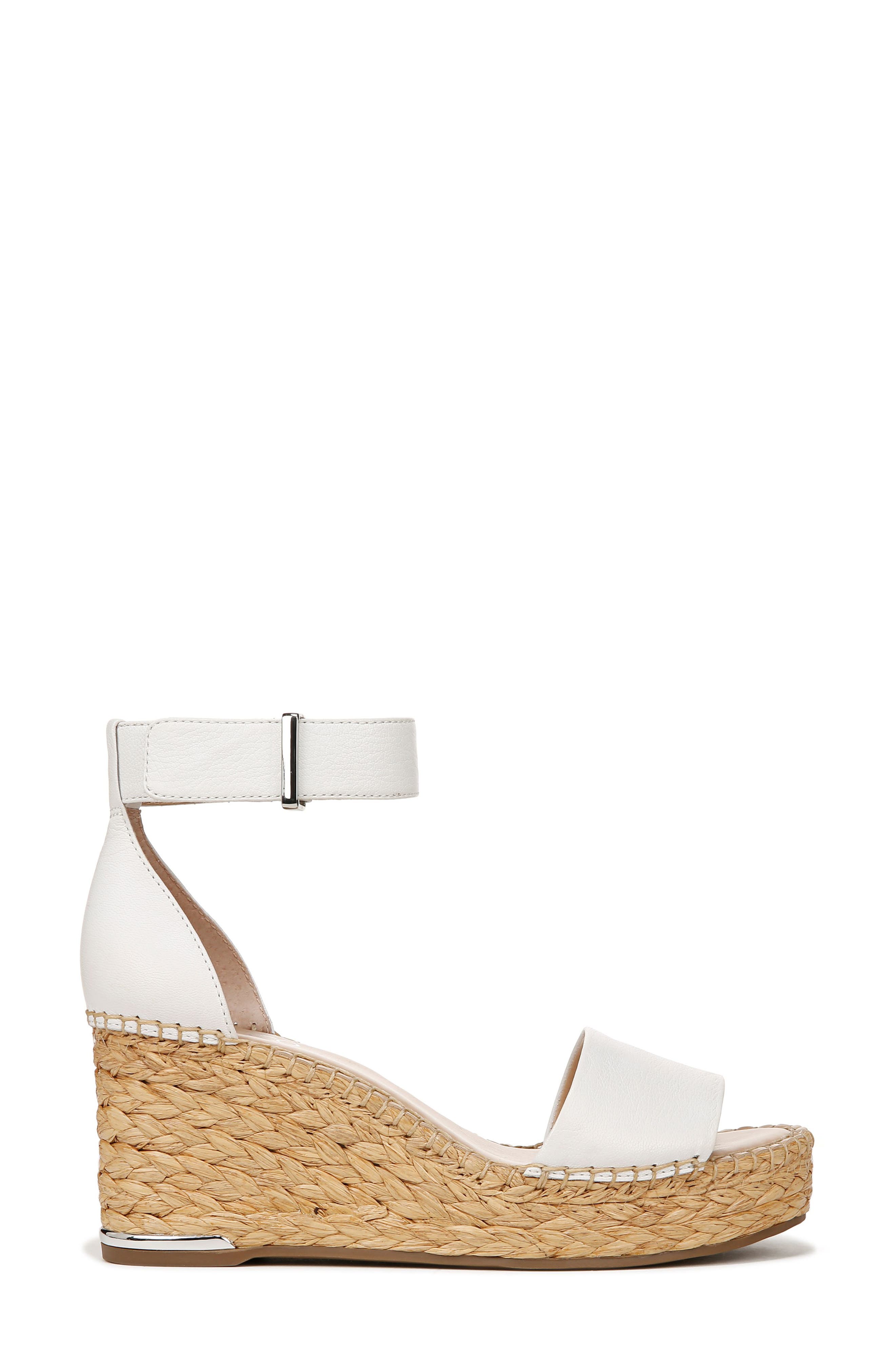 Clemens Ankle Strap Platform Wedge Sandal, Alternate, color, WHITE RAFFIA