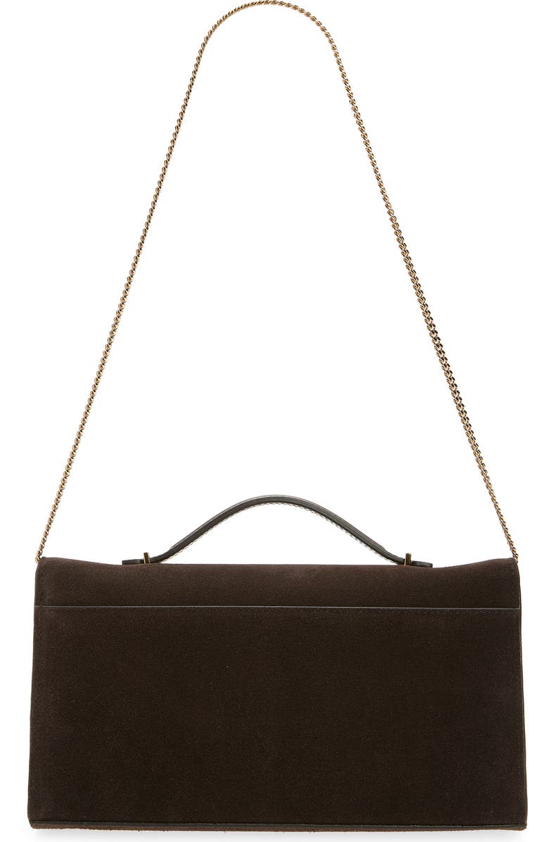 DeMellier Vancouver Leather Clutch, Alternate, color, Dark Chocolate