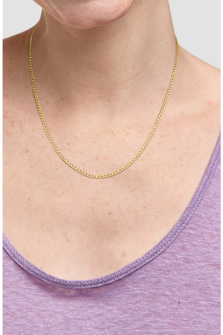 Curb Chain Necklace, Alternate, color, GOLD