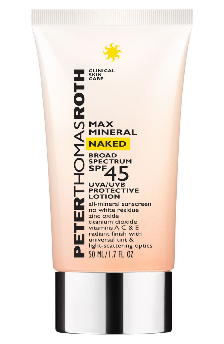 Peter Thomas Roth Max Mineral Naked SPF 45 Broad Spectrum Protective Lotion Sunscreen, Main, color, 