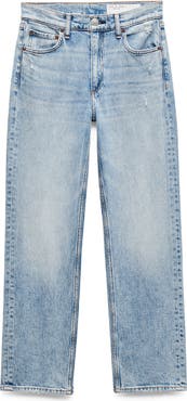 rag & bone Harlow Mid Rise Ankle Relaxed Straight Leg Jeans