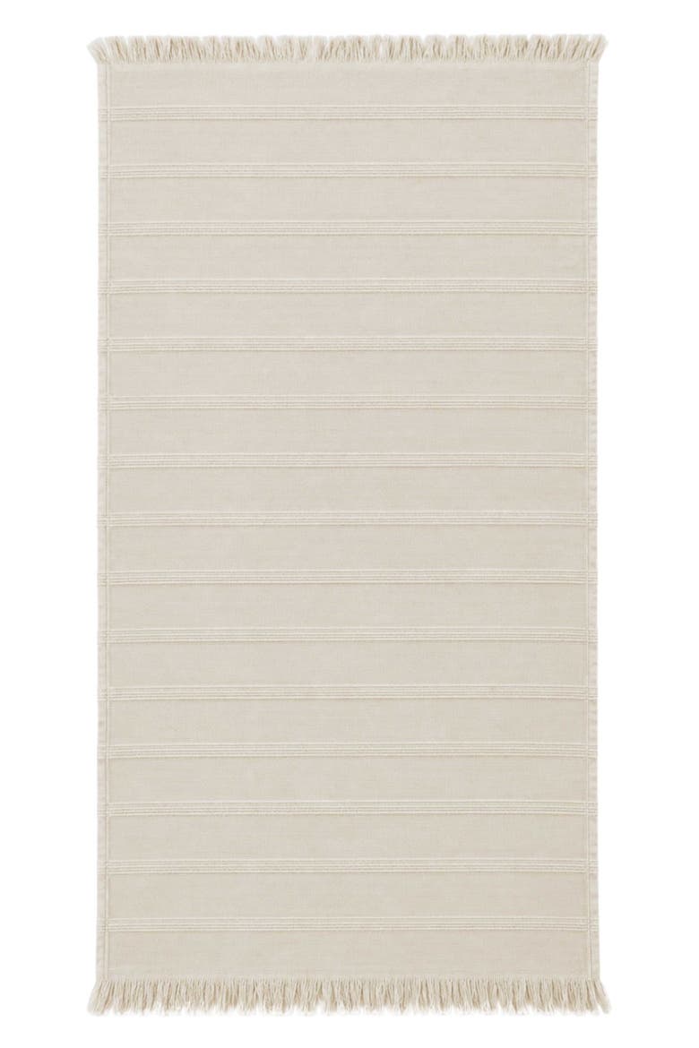 Raised Stripe Organic Cotton Terry-Lined Turkish Bath Towel, Main, color, Beige