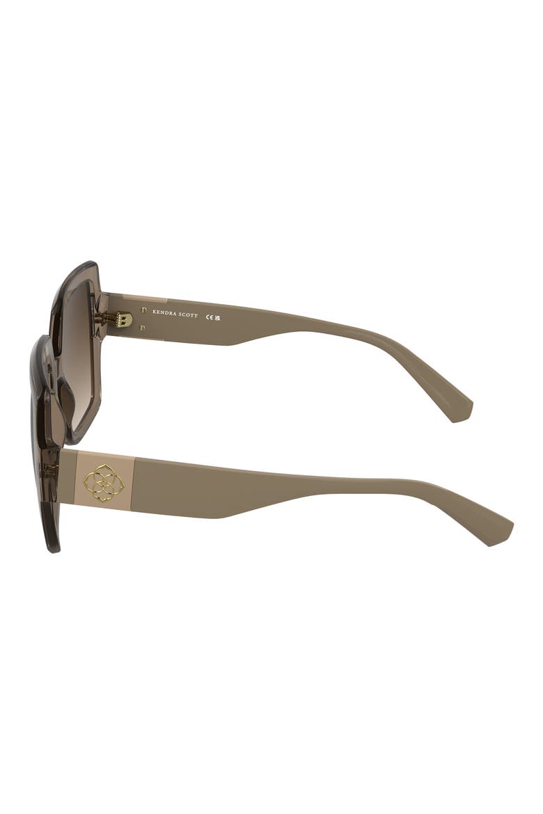 Dira 56mm Rectangle Sunglasses, Alternate, color, LIGHT BROWN