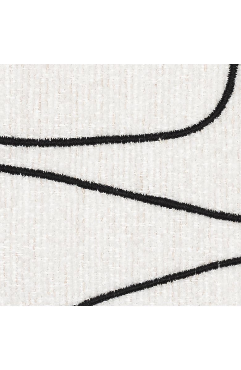 Elaine Smith Linear Luxe Indoor & Outdoor Woven Accent Pillow, Alternate, color, Ebony