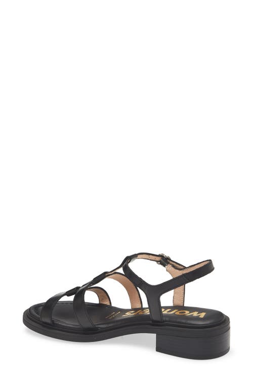 Wonders Janet Strappy Sandal In Iseo Black
