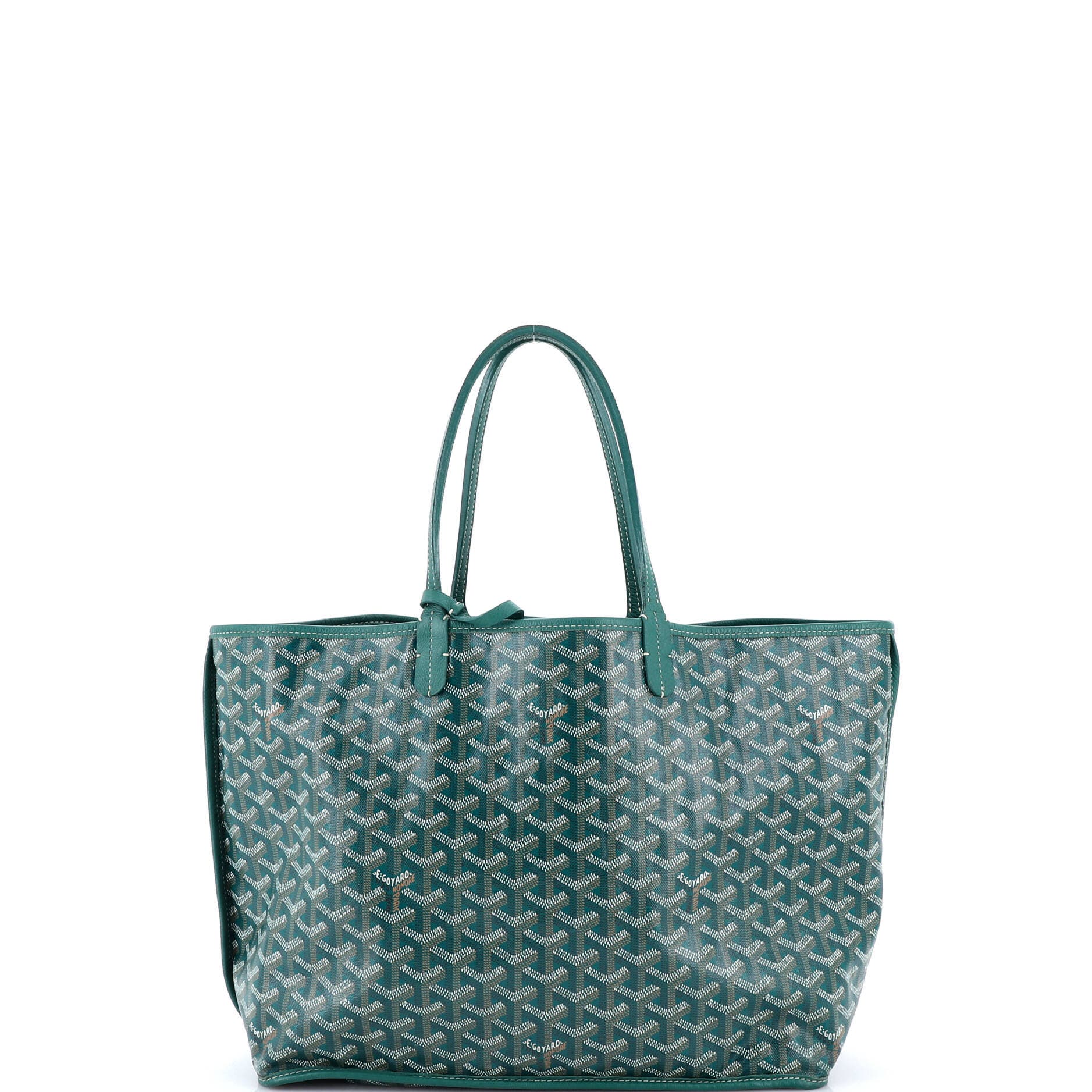 Pre-Owned Goyard Anjou Reversible Tote Coated Canvas PM, Main, color, Green